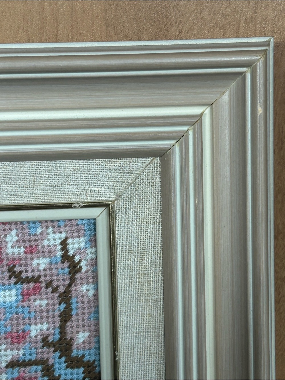 Vintage Framed Japanese Geisha Needlewor – Large Handmade Decor - Picture 7 of 12